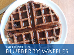 Paleo Protein Blueberry Waffles