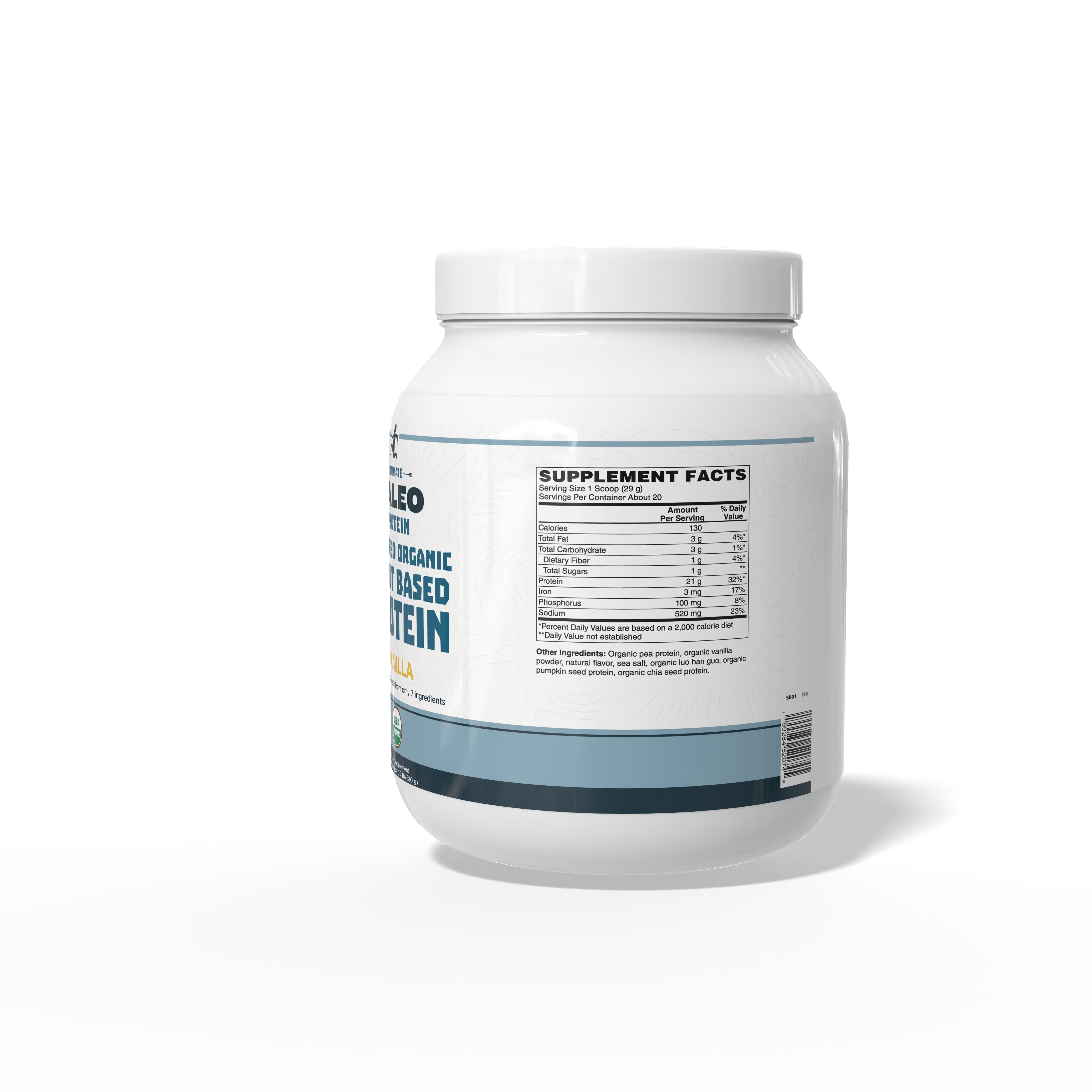 Organic Plant Protein – Vanilla 1.3lb